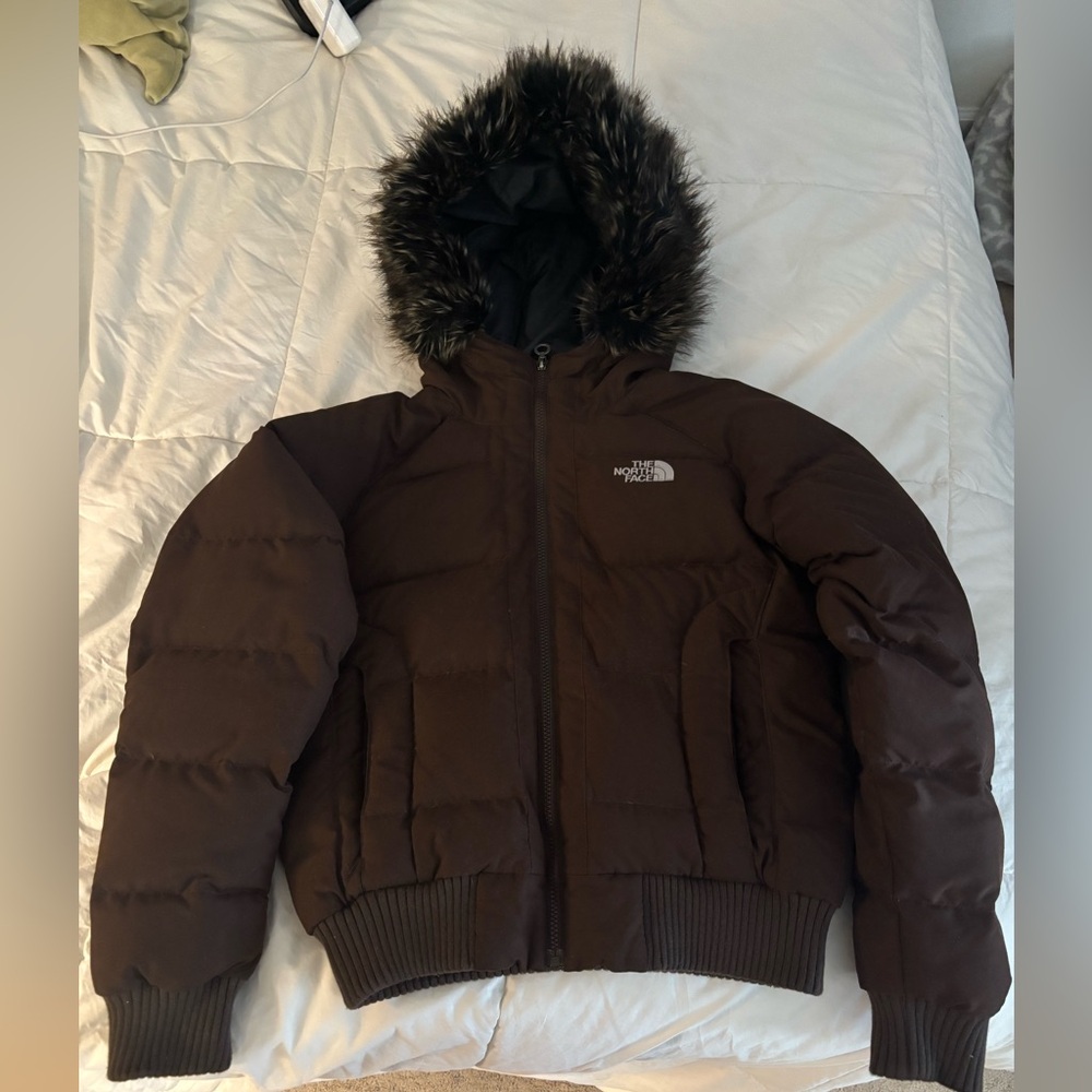North Face Vintage Puffer Fur Hood Size Medium